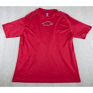 Arkansas Razorbacks‎ Shirt Mens Large Red NCAA College Football T-Shirt VTG